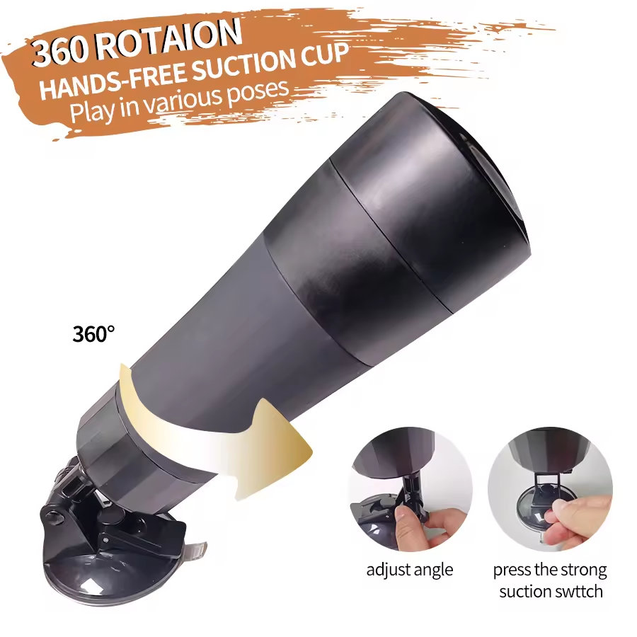 Jack Ry - Male Vibrating & Sucking Massager-Black