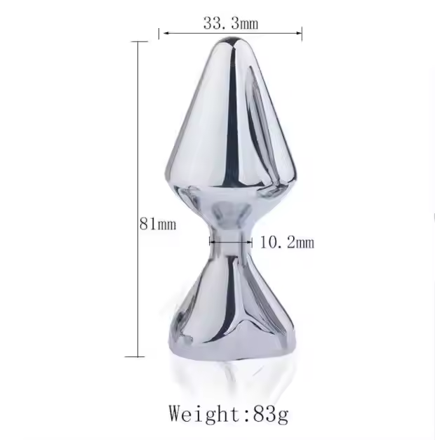 Tease Me- Chrome Anal Plug- Small