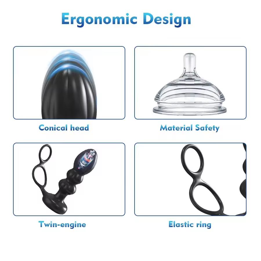 BELLE EXOTICS JACK RY- 3 IN 1 MALE RING AND THRUSTING ANAL MASSAGER