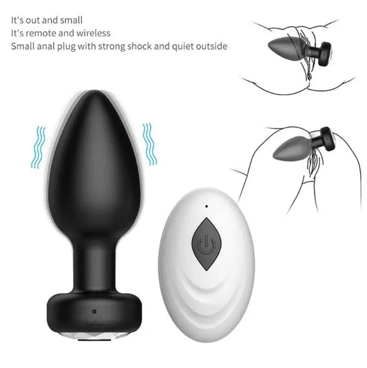 Belle Exotics- Backstage Bliss- Remote Controlled Vibrating Anal Plug- Small- Unleash Desire in Trinidad and Tobago, Jamaica, Barbados, Guyana, Bahamas, USA, and Canada