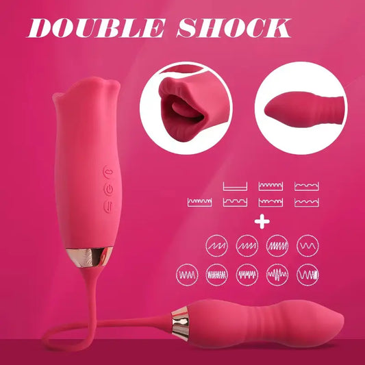 Belle Exotics Enterprises Limited CHILLI- THRUSTING AND LICKING MOUTH ROSE TOY VIBRATOR- RED - Confidence and Passion with Belle Exotics Roses Collection - Unleash Desire in Trinidad and Tobago, Jamaica, Barbados, Guyana, Bahamas, USA, and Canada