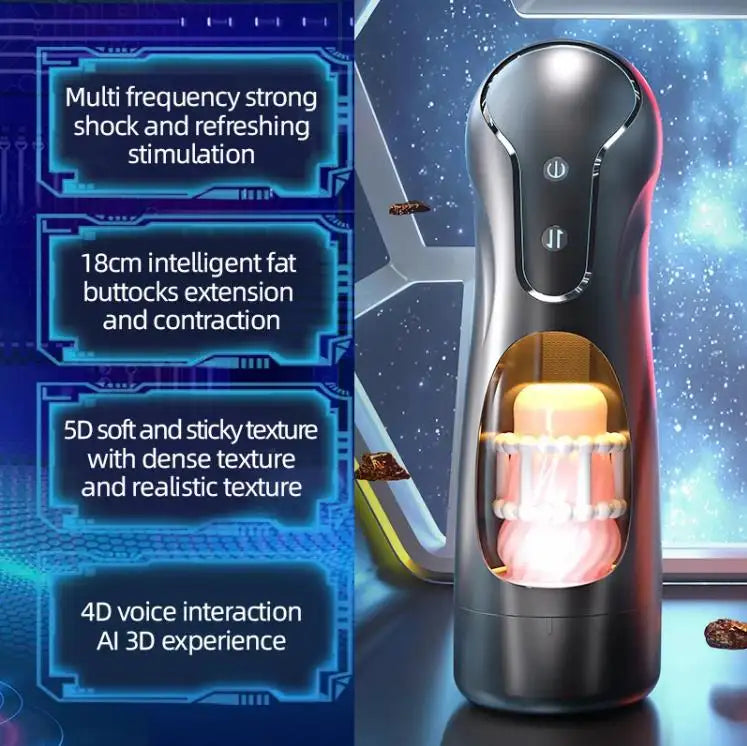 Belle Exotics MALE TOYS HALO- AUTOMATIC PENIS STROKER WITH VOICE INTERACTION- WHITE- TRINIDAD AND TOBAGO- Confidence and Passion with Belle Exotics Male Enhancers Collection - Unleash Desire in Trinidad and Tobago, Jamaica, Barbados, Guyana, Bahamas, USA, and Canada