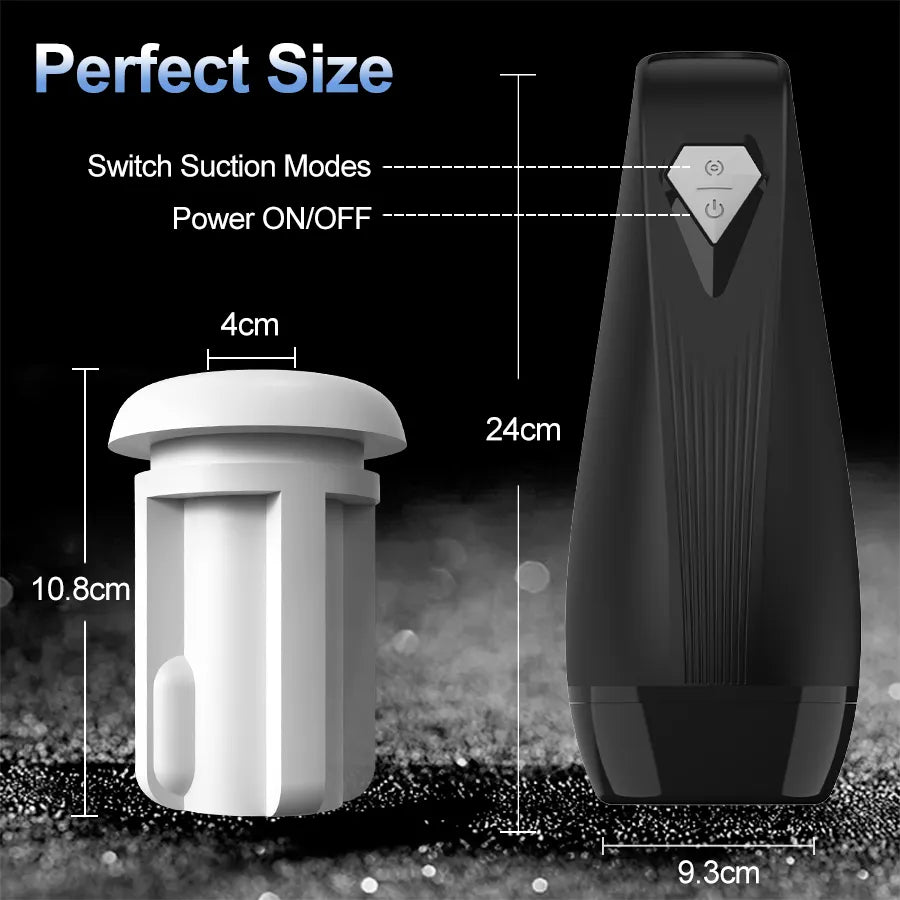 Belle Exotics MALE TOYS KNIGHT HIM- AUTOMATIC PENIS STROKER AND SUCTION CUP- BLACK- TRINIDAD AND TOBAGO- Confidence and Passion with Belle Exotics Male Enhancers Collection - Unleash Desire in Trinidad and Tobago, Jamaica, Barbados, Guyana, Bahamas, USA, and Canada