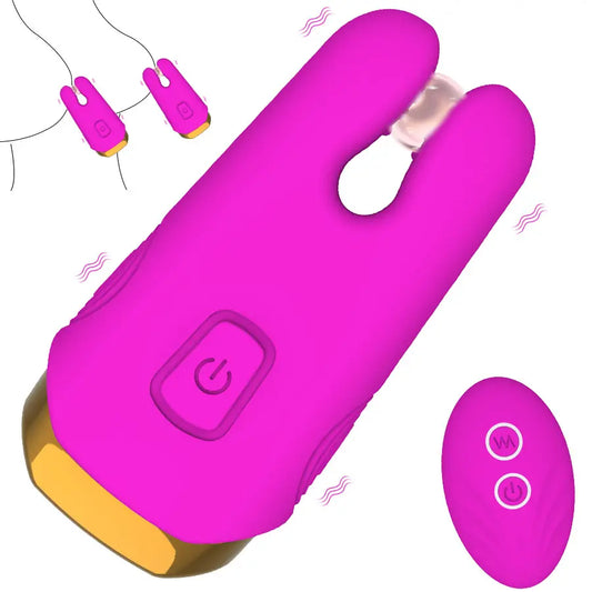Belle Exotics TALIA- REMOTE CONTROLLED VIBRATING NIPPLE + CLITORAL CLAMP- PURPLE- TRINIDAD AND TOBAGO- Confidence and Passion with Belle Exotics Male Enhancers Collection - Unleash Desire in Trinidad and Tobago, Jamaica, Barbados, Guyana, Bahamas, USA, and Canada