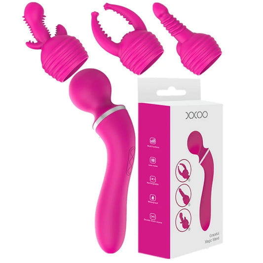 Belle Exotics Enterprises Limited EUPHORIA - 4 IN 1 VIRBATING WAND MASSAGER-PINK. Discover the versatility of our premium vibrators, designed for solo pleasure or intimate moments with a partner.
