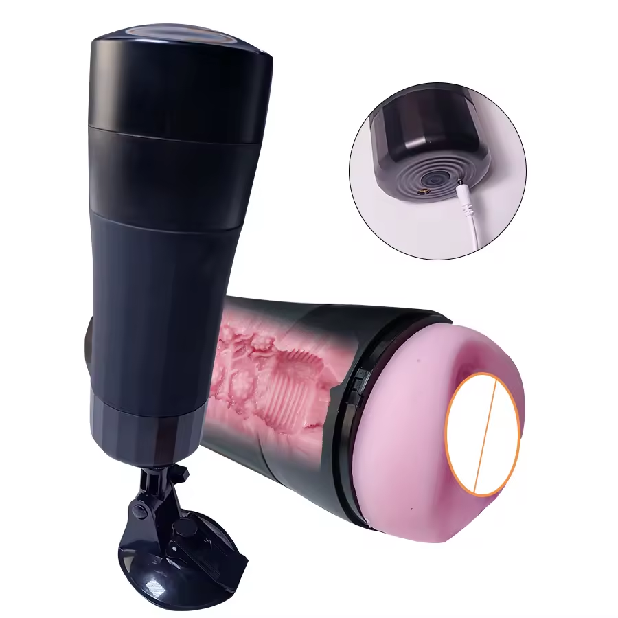 Belle Exotics JACK RY - MALE VIBRATING & SUCKING MASSAGER-BLACK