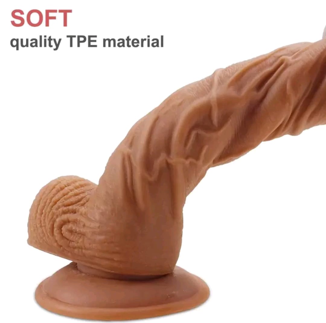 Please Me- Soft Realistic Dildo with Testicles- Flesh