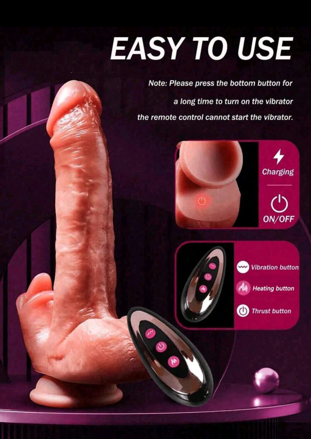 Her Muse- 3 in 1 Realistic Dildo- Flesh