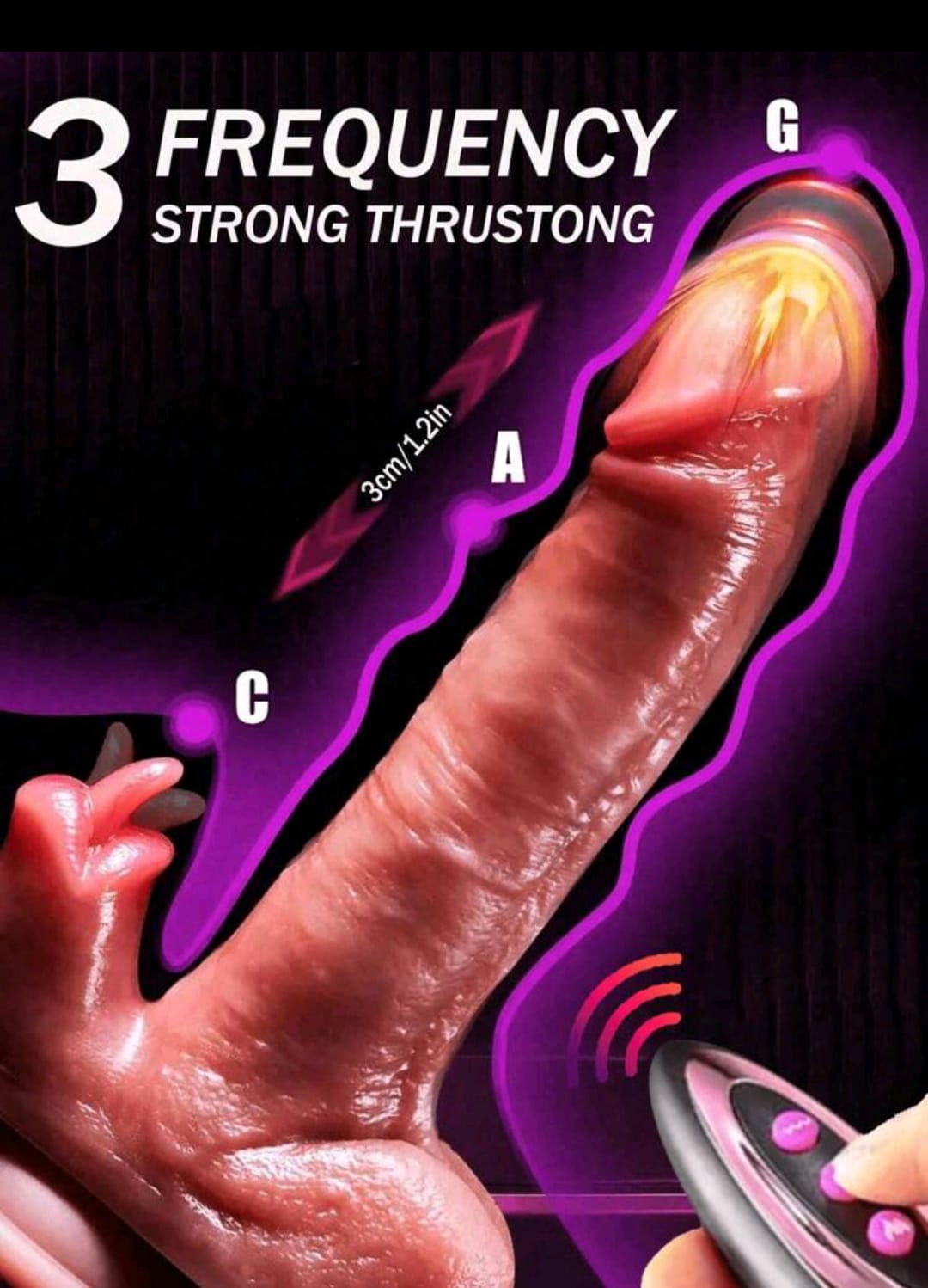 Her Muse- 3 in 1 Realistic Dildo- Flesh