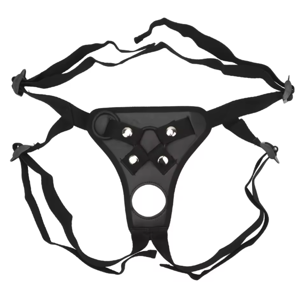 Double Trouble- Wearable Strap-on- Two Holes- Black