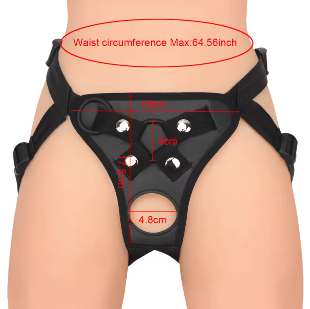 Double Trouble- Wearable Strap-on- Two Holes- Black