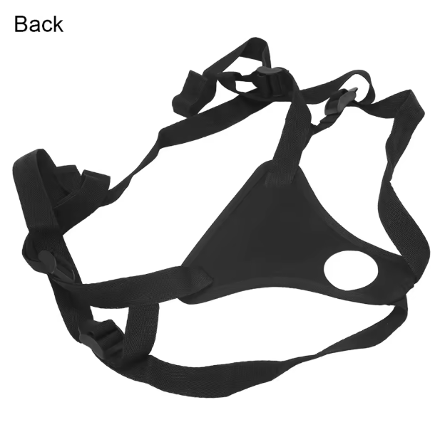 Double Trouble- Wearable Strap-on- Two Holes- Black