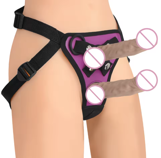 Double Trouble- Wearable Strap-on- Two Holes- Black