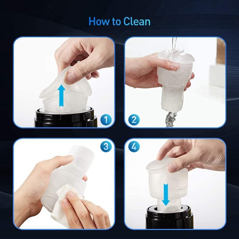 Belle Exotics Enterprises Limited KING TITAN- VIBRATING MALE MASSAGER CUP- BLACK