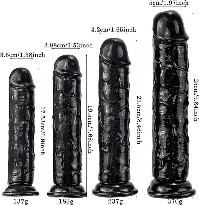 BELLE EXOTICS DAMN ZADDY- DILDO (LARGE) - BLACK | REALISTIC DILDO-Discover Exquisite Pleasure with Belle Exotics Dildo Collection in Trinidad and Tobago, Jamaica, Barbados, Guyana, Bahamas, USA, and Canada