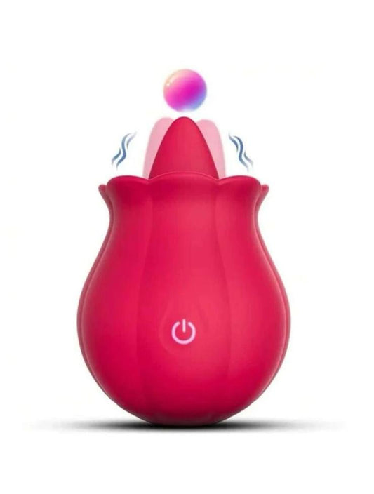 Belle Exotics VIBRATORS MY DESIRE TONGUE LICKING ROSE TOY VIBRATOR - RED- Confidence and Passion with Belle Exotics Roses Collection - Unleash Desire in Trinidad and Tobago, Jamaica, Barbados, Guyana, Bahamas, USA, and Canada