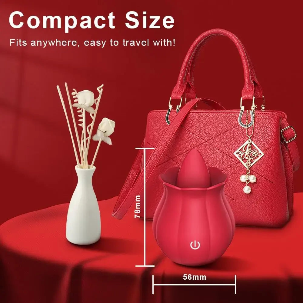 Belle Exotics VIBRATORS MY DESIRE TONGUE LICKING ROSE TOY VIBRATOR - RED- Confidence and Passion with Belle Exotics Roses Collection - Unleash Desire in Trinidad and Tobago, Jamaica, Barbados, Guyana, Bahamas, USA, and Canada