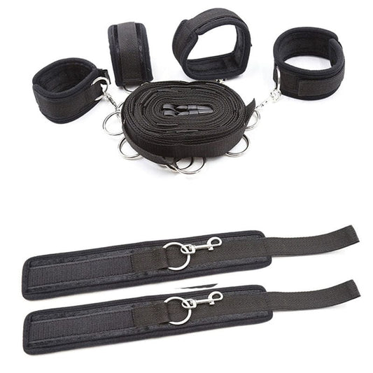 Belle Exotics BONDAGE SET THE SUB- BED RESTRAINTS-BLACK-TRINIDAD AND TOBAGO- Explore Exquisite Sensual Exploration with Belle Exotics Bondage Set Collection - Unleashing Desires in Trinidad and Tobago, Jamaica, Barbados, Guyana, Bahamas, USA, and Canada