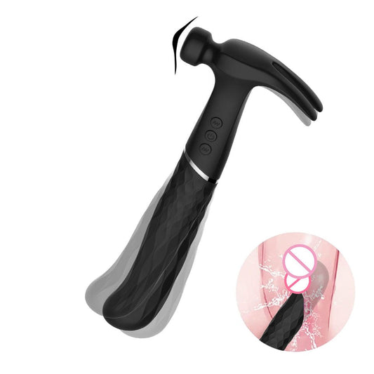Belle Exotics HER TOYS SHE'S SMASHING- 3 IN 1 CLIT MASSAGING, WAND DILDO & VIBRATING HAMMER- BLACK-TRINIDAD AND TOBAGO-Discover Pleasure and Style with Belle Exotics Vibrator Collection - Empowering Intimacy in Trinidad and Tobago, Jamaica, Barbados, Guyana, Bahamas, USA, and Canada