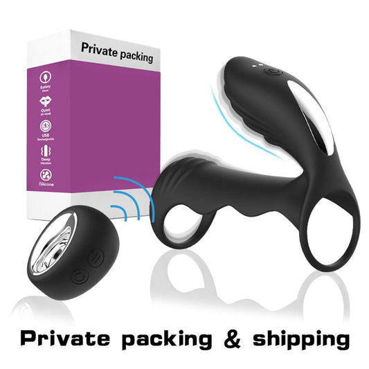 Belle Exotics His Toy ONLY US- REMOTE CONTROLLED 3 IN 1 VIBRATING COCK RING & CLIT MASSAGER -BLACK-TRINIDAD AND TOBAGO-Unleash Passion and Connection with Belle Exotics Couple Toy Collection - Redefining Intimacy in Trinidad and Tobago, Jamaica, Barbados, Guyana, Bahamas, USA, and Canada