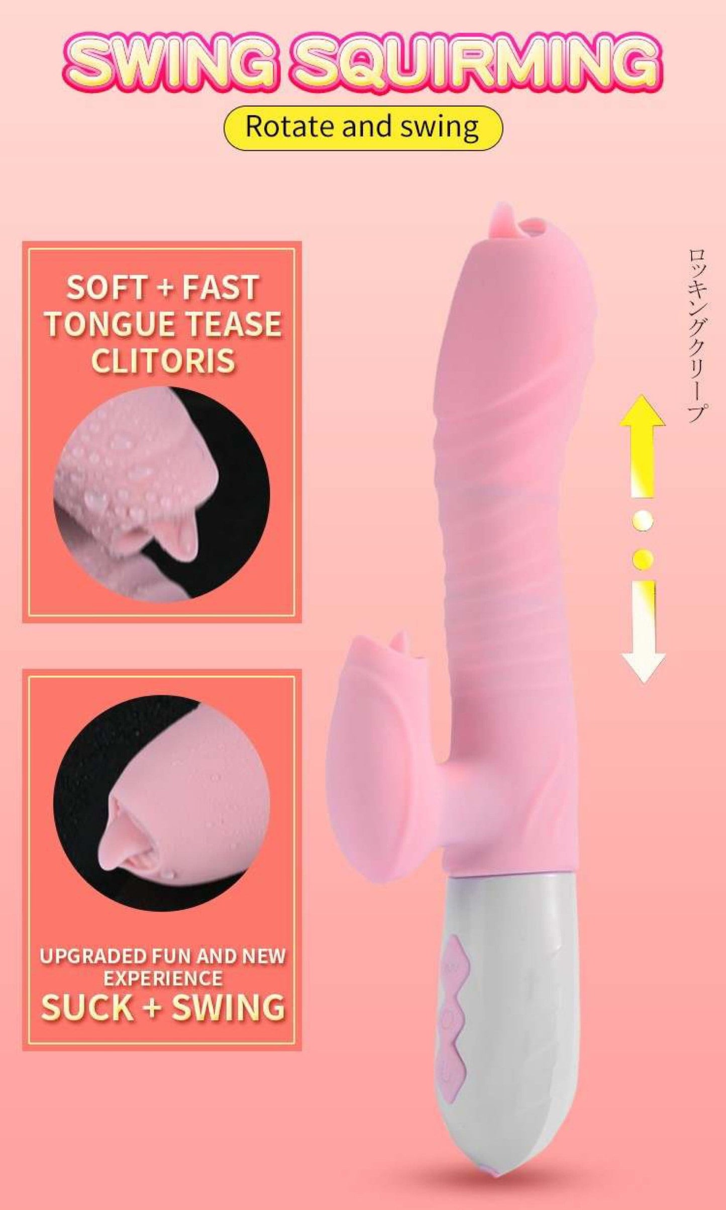 DRIPPING THRUSTING RABBIT VIBRATOR - PINK-Discover Pleasure and Style with Belle Exotics Vibrator Collection - Empowering Intimacy in Trinidad and Tobago, Jamaica, Barbados, Guyana, Bahamas, USA, and Canada