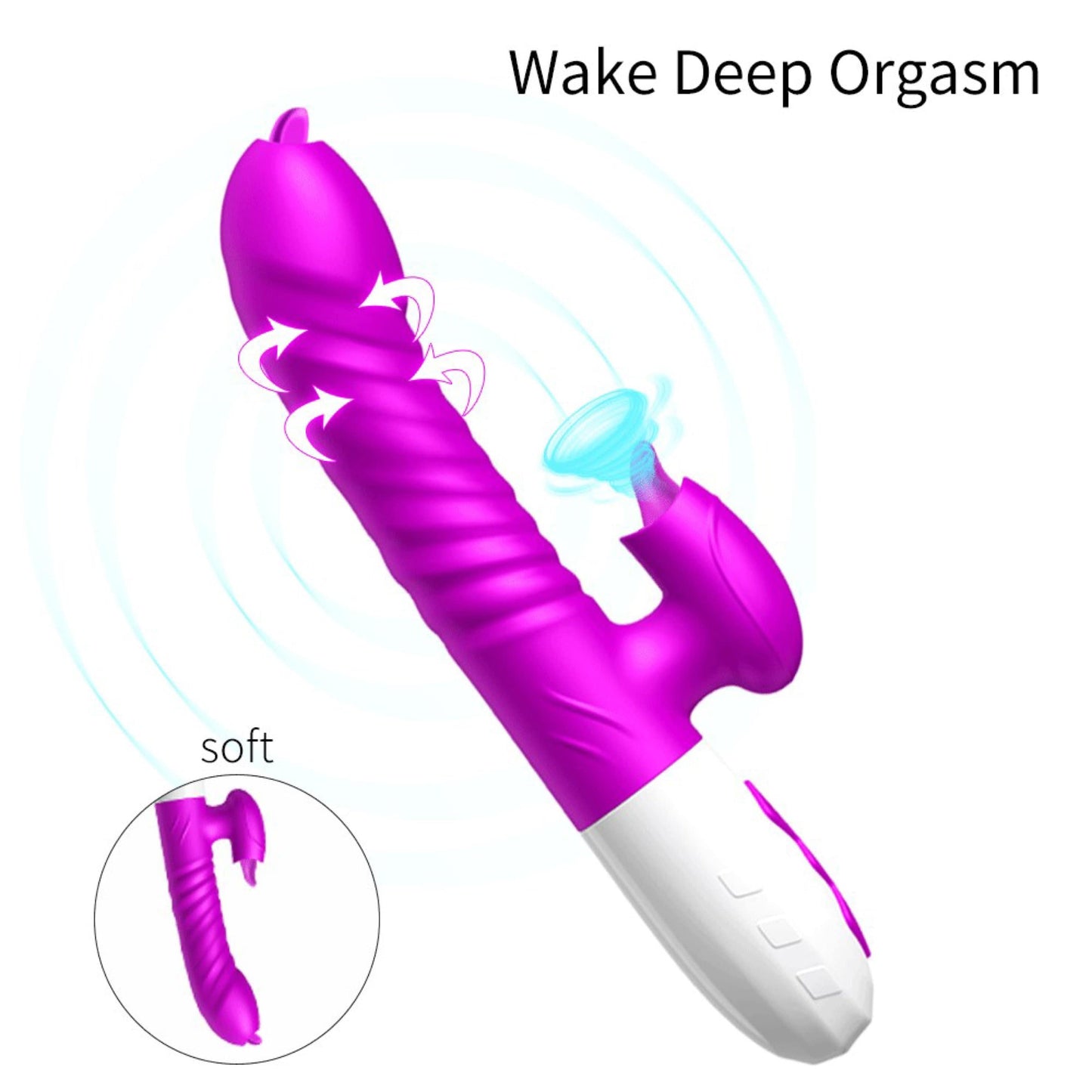 Belle Exotics Rabbits DRIPPING THRUSTING RABBIT VIBRATOR - PURPLE-Discover Pleasure and Style with Belle Exotics Vibrator Collection - Empowering Intimacy in Trinidad and Tobago, Jamaica, Barbados, Guyana, Bahamas, USA, and Canada