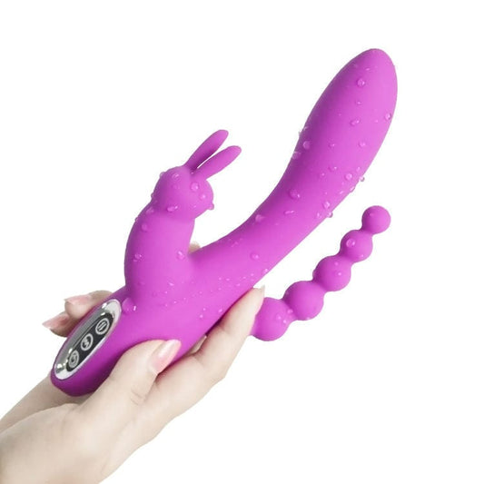 Belle Exotics Rabbits TRIPLE ACTION- ANAL, CLIT & G-SPOT STIMULATING RABBIT- PURPLE-TRINIDAD AND TOBAGO-Discover Pleasure and Style with Belle Exotics Vibrator Collection - Empowering Intimacy in Trinidad and Tobago, Jamaica, Barbados, Guyana, Bahamas, USA, and Canada
