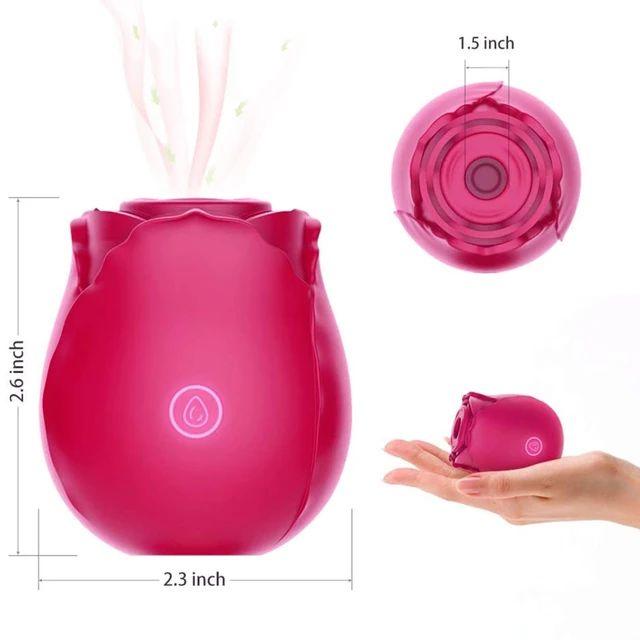 SCARLET SUCKING ROSE TOY VIBRATOR - RED - BELLE EXOTICS-TRINIDAD AND TOBAGO-Discover Pleasure and Style with Belle Exotics Vibrator Collection - Empowering Intimacy in Trinidad and Tobago, Jamaica, Barbados, Guyana, Bahamas, USA, and Canada