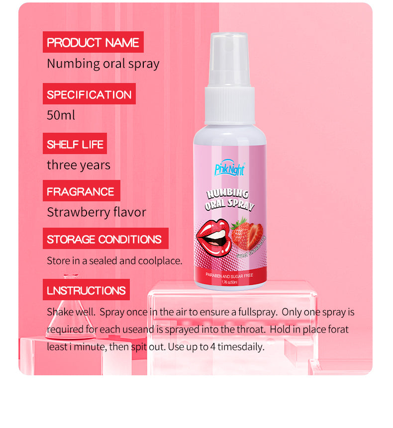 Gagless- Oral Numbing Spray- Strawberry (50ml)