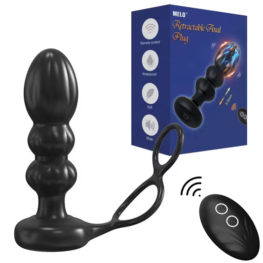 BELLE EXOTICS JACK RY- 3 IN 1 MALE RING AND THRUSTING ANAL MASSAGER 
