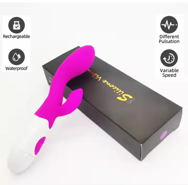 Riding Solo- Stimulating Rabbit Vibrator- Purple