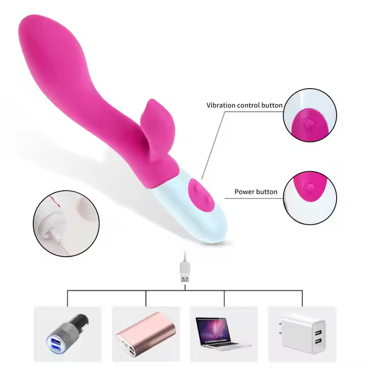 Riding Solo- Stimulating Rabbit Vibrator- Purple