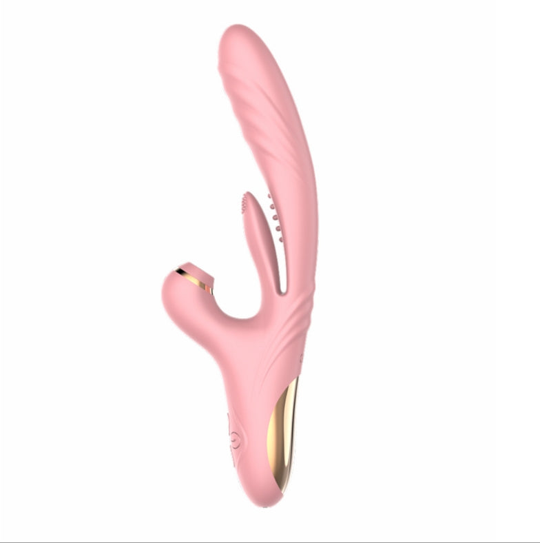 Belle Exotics MAJESTIC- 3 IN 1 THRUSTING, SUCKING & VIBRATING RABBIT- PINK