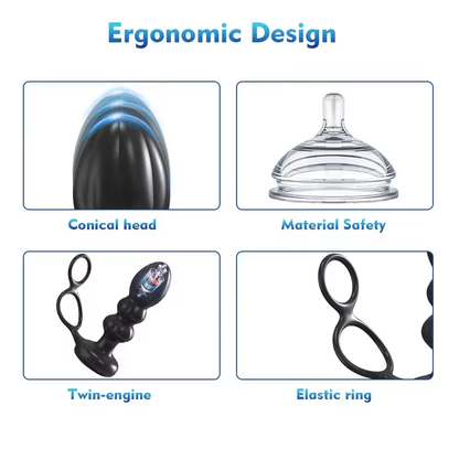 BELLE EXOTICS JACK RY- 3 IN 1 MALE RING AND THRUSTING ANAL MASSAGER 