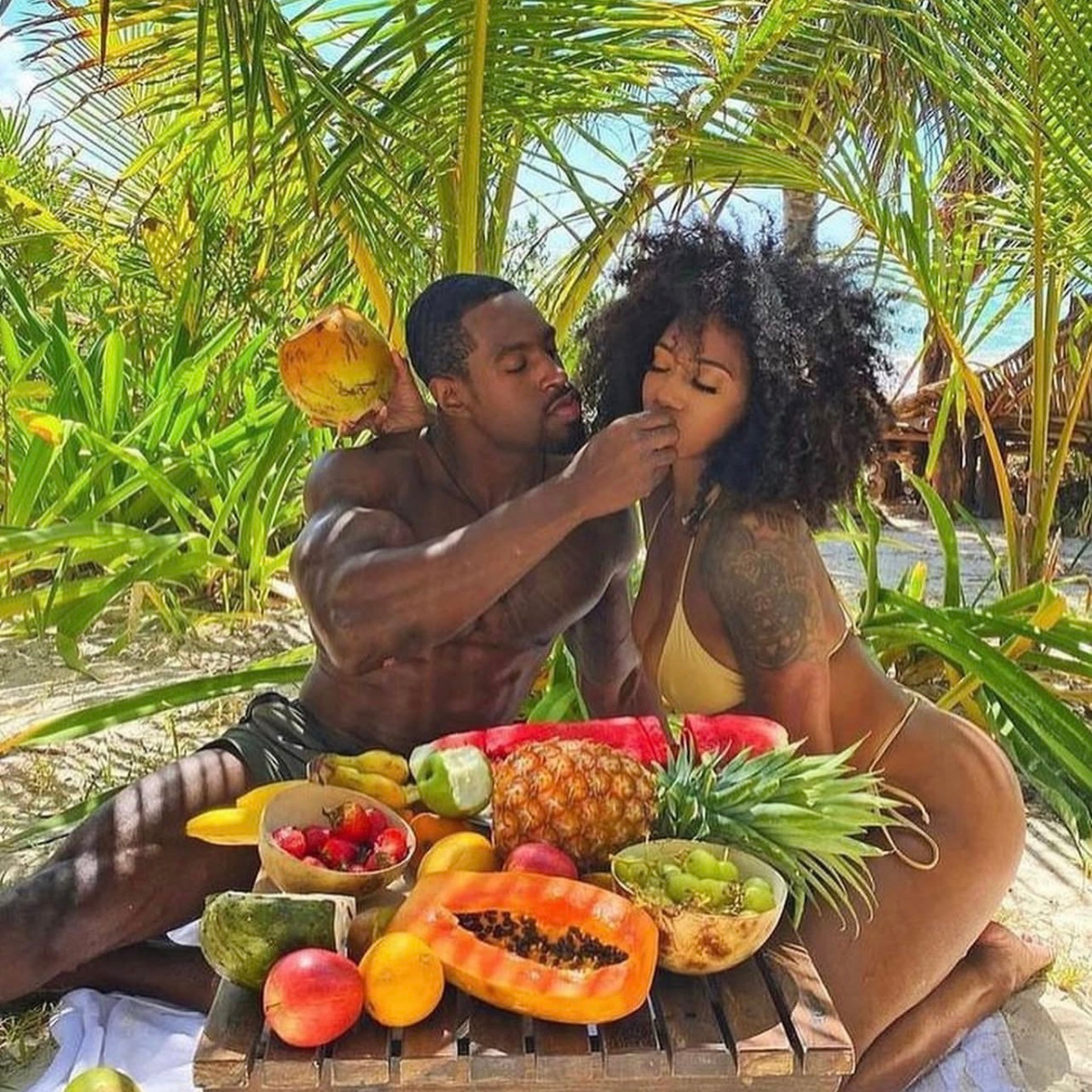 Man and woman enjoying a tropical setting with fruits on a table..Where wellness meets sensuality.
Find intimate accessories like wearable panties, bullet massagers, and self-care bundles.Ideal for first-timers or seasoned shoppers.Visit Belle Exotics your trusted Trinidad adult store.