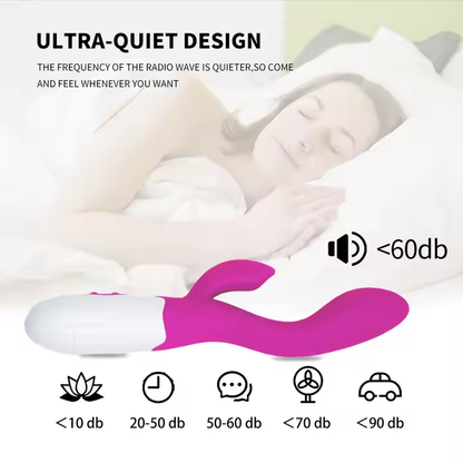 Riding Solo- Stimulating Rabbit Vibrator- Purple