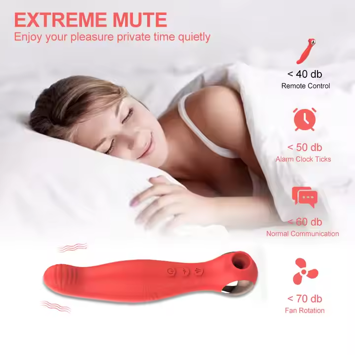 Eclipse- 2 in 1 Sucking Vibrator & Dildo- Red