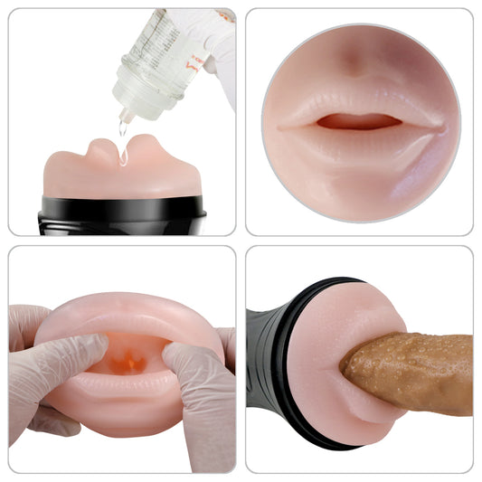 Grip Him- Rechargeable Vibrating Masturbation Fleshlight- Black