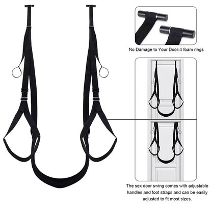 Belle Exotics Enterprises Limited BONDAGE SET VERTICAL BLISS- DOOR HARNESS- BLACK-  Unleash Desire in Trinidad and Tobago, Jamaica, Barbados, Guyana, Bahamas, USA, and Canada
