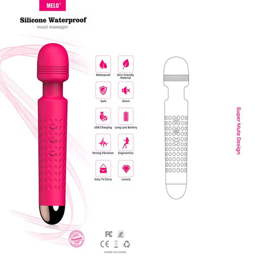 Belle Exotics Enterprises Limited- DAMN JUICY- 25 SPEED VIBRATING WAND-Pink 