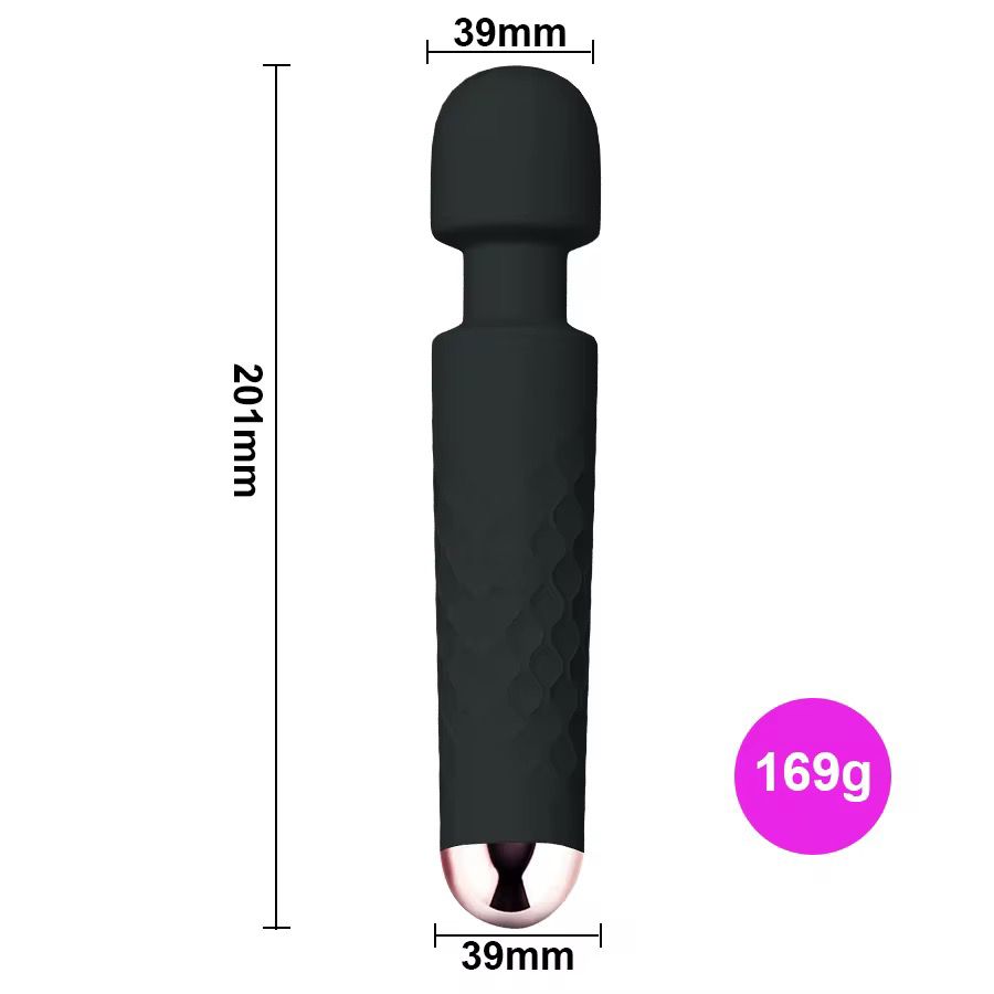 Belle Exotics Enterprises Limited- DAMN JUICY- 25 SPEED VIBRATING WAND-BLACK 
