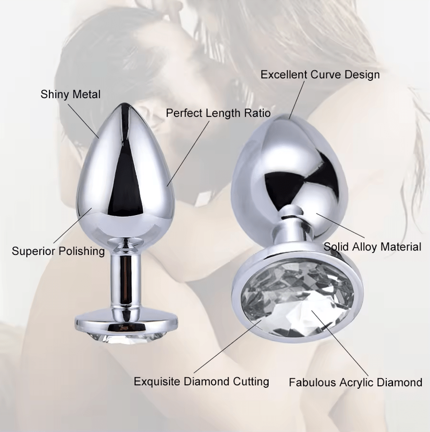 Belle Exotics Enterprises Limited ANAL TOYS CRYSTAL ME- CHROME METAL ANAL PLUG (LARGE)