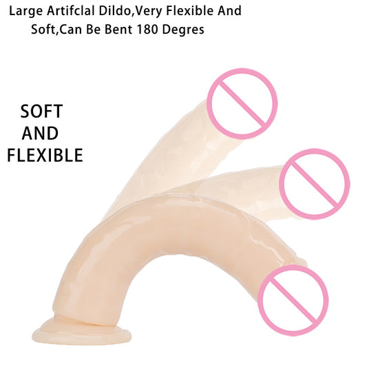 Belle Exotics- Inch Me Out - Soft Flesh Dildo- 7 Inches (Medium)- Transparent Unleash Desire in Trinidad and Tobago, Jamaica, Barbados, Guyana, Bahamas, USA, and Canada
