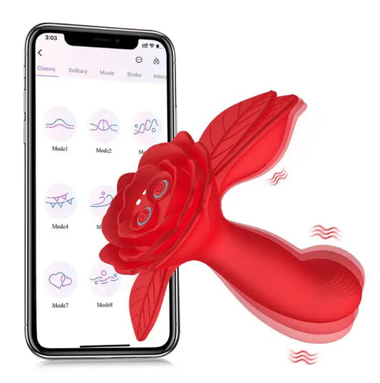 Belle Exotics HER TOYS DAHLIA- APP CONTROL 3 IN 1 VIBRATING PANTY- RED-TRINIDAD AND TOBAGO-Discover Pleasure and Style with Belle Exotics Vibrator Collection - Empowering Intimacy in Trinidad and Tobago, Jamaica, Barbados, Guyana, Bahamas, USA, and Canada