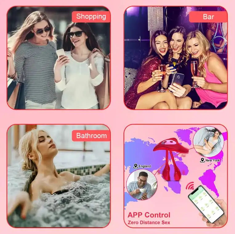 Belle Exotics HER TOYS JELLY- APP CONTROL + DISCREET VIBRATING PANTY- RED-TRINIDAD AND TOBAGO-Discover Pleasure and Style with Belle Exotics Vibrator Collection - Empowering Intimacy in Trinidad and Tobago, Jamaica, Barbados, Guyana, Bahamas, USA, and Canada