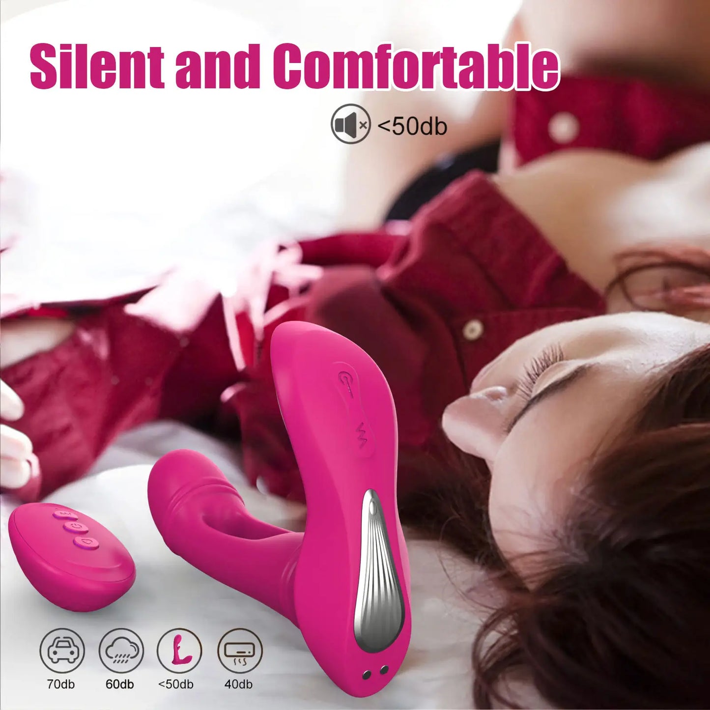 Belle Exotics HER TOYS VIXEN- REMOTE CONTROL 3 IN 1 VIBRATING PANTY- DARK RED. TRINIDAD AND TOBAGO-Discover Pleasure and Style with Belle Exotics Vibrator Collection - Empowering Intimacy in Trinidad and Tobago, Jamaica, Barbados, Guyana, Bahamas, USA, and Canada