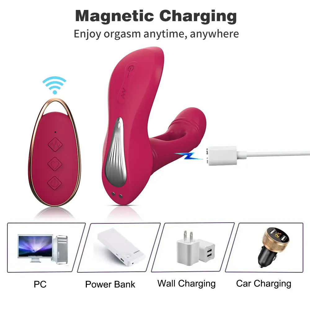 Belle Exotics HER TOYS VIXEN- REMOTE CONTROL 3 IN 1 VIBRATING PANTY- DA. TRINIDAD AND TOBAGO-Discover Pleasure and Style with Belle Exotics Vibrator Collection - Empowering Intimacy in Trinidad and Tobago, Jamaica, Barbados, Guyana, Bahamas, USA, and CanadaK RED