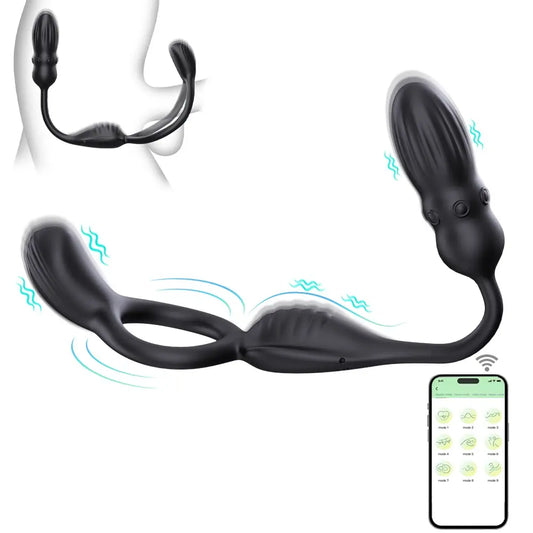 Belle Exotics MALE TOYS- NOVA - APP CONTROLLED + REVERSIBLE VIBRATING MALE RING AND THRUSTING DILDO- BLACK- TRINIDAD AND TOBAGO- Confidence and Passion with Belle Exotics Male Enhancers Collection - Unleash Desire in Trinidad and Tobago, Jamaica, Barbados, Guyana, Bahamas, USA, and Canada