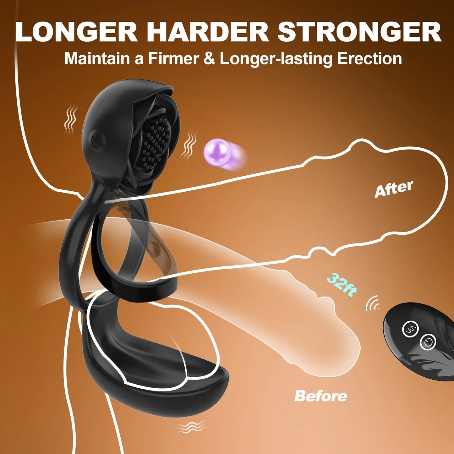 Belle Exotics MALE TOYS SIRE -REMOTE CONTROLLED VIBRATING DUAL PENIS RING- BLACK- Unleash Passion and Connection with Belle Exotics Couple Toy Collection - Redefining Intimacy in Trinidad and Tobago, Jamaica, Barbados, Guyana, Bahamas, USA, and Canada
