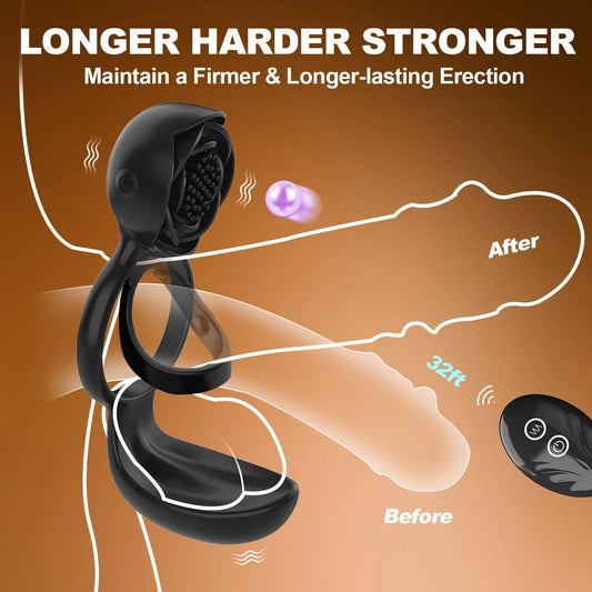 Belle Exotics MALE TOYS SIRE -REMOTE CONTROLLED VIBRATING DUAL PENIS RING- BLACK- Unleash Passion and Connection with Belle Exotics Couple Toy Collection - Redefining Intimacy in Trinidad and Tobago, Jamaica, Barbados, Guyana, Bahamas, USA, and Canada

